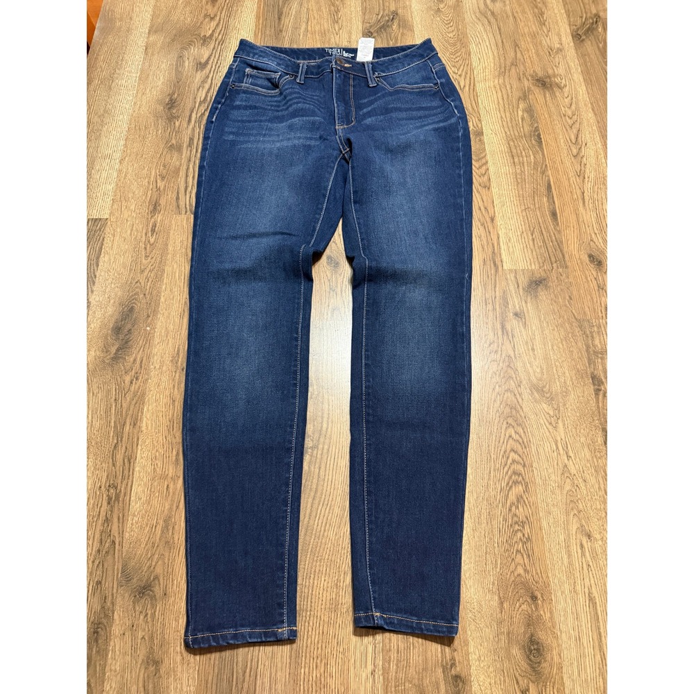 Time and Tru Jeans Women Size 8 Blue Denim High Rise Skinny Stretch Pockets